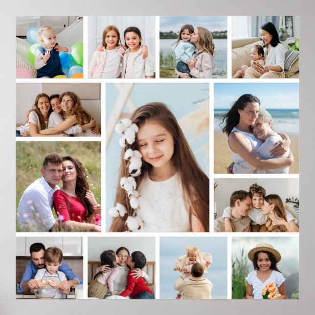 Create Your Own 13 Photo Collage Poster (Front)
