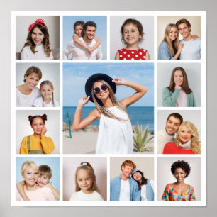 Create Your Own 13 Photo Collage Poster