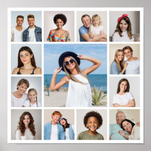 Create Your Own 13 Photo Collage Poster