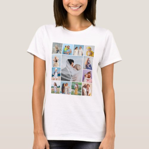 Create Your Own 13 Photo Collage T_Shirt