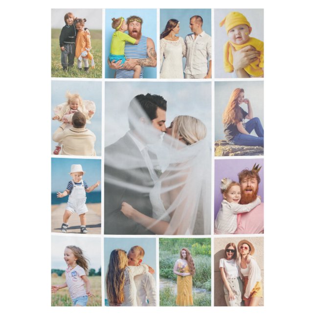 Create Your Own 13 Photo Collage Tablecloth (Front)