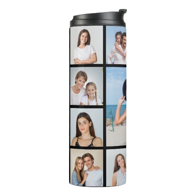 Create Your Own 13 Photo Collage Thermal Tumbler (Rotated Left)