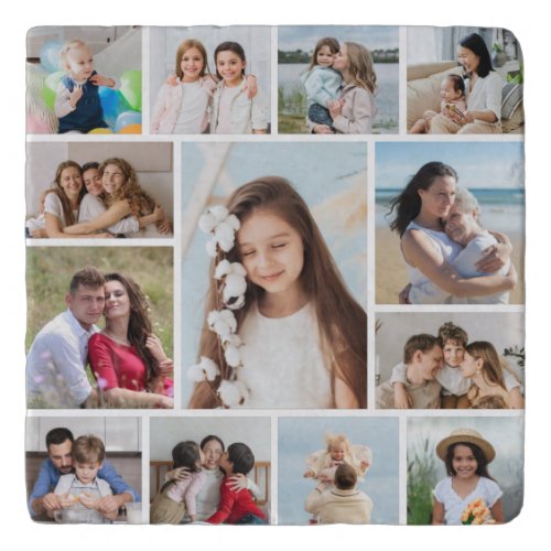 Create Your Own 13 Photo Collage Trivet