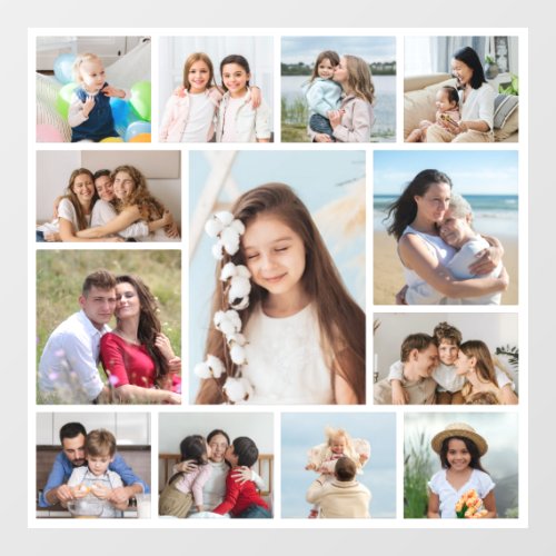 Create Your Own 13 Photo Collage Window Cling