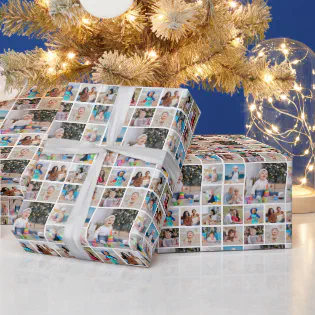 Create Your Own 13 Photo Collage Wrapping Paper
