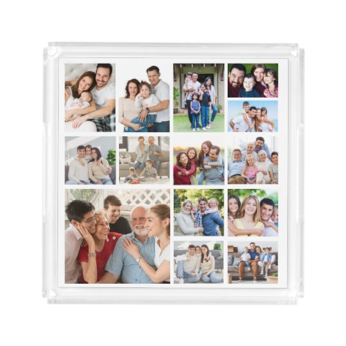 Create Your Own 14 Photo Collage Acrylic Tray