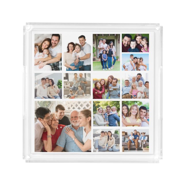 Create Your Own 14 Photo Collage Acrylic Tray (Front)