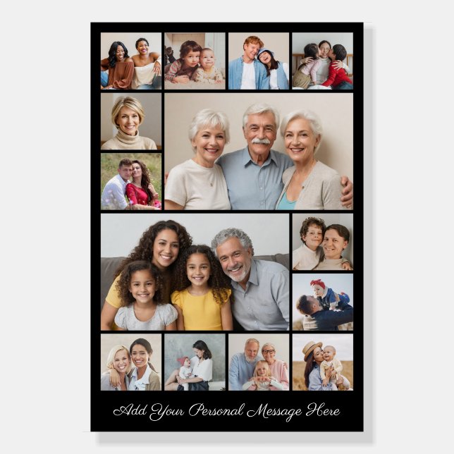 Create Your Own 14 Photo Collage Add Your Greeting Foam Board (Front)