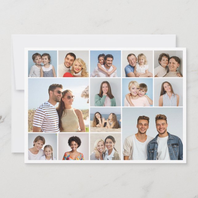 Create Your Own 14 Photo Collage Card (Front)