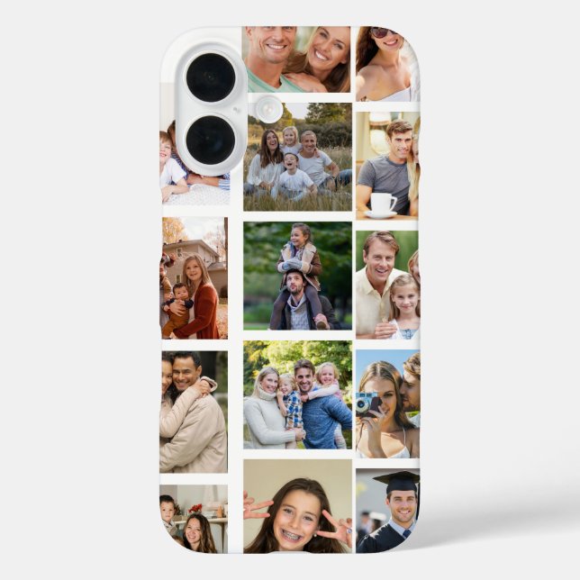 Create your Own 14 Photo Collage  Case-Mate iPhone Case (Back)