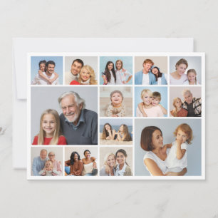 Create Your Own 14 Photo Collage Greeting Card