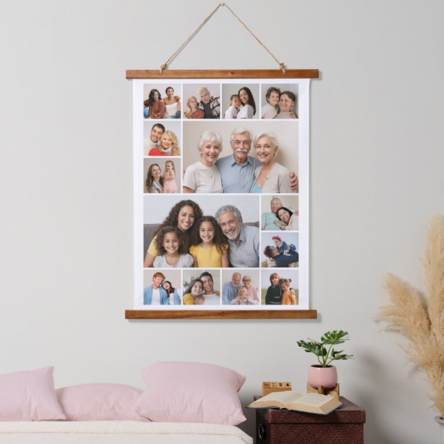 Create Your Own 14 Photo Collage Hanging Tapestry (Bedroom)