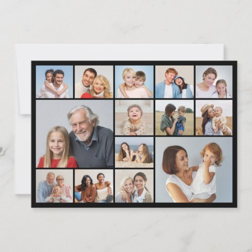 Create Your Own 14 Photo Collage Holiday Card