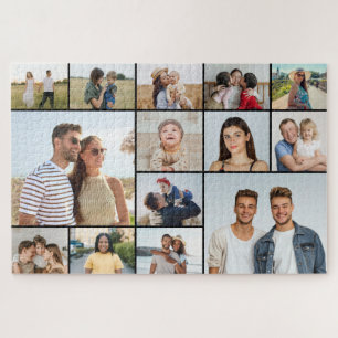 Create Your Own 14 Photo Collage Jigsaw Puzzle