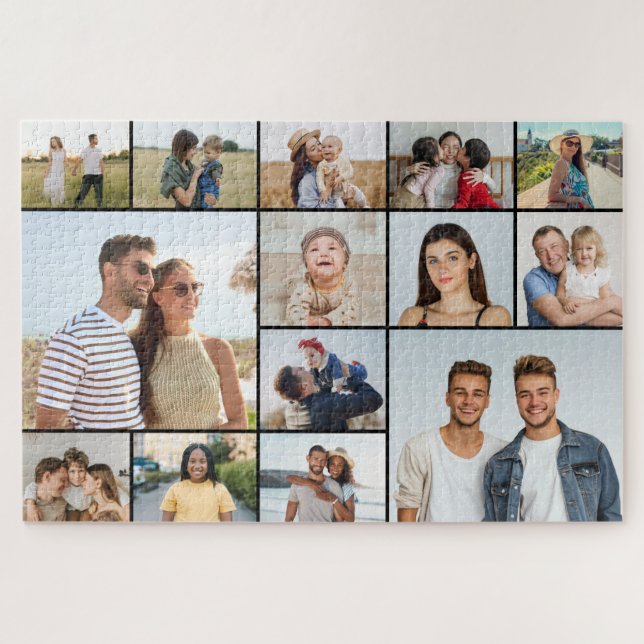 Create Your Own 14 Photo Collage Jigsaw Puzzle (Horizontal)