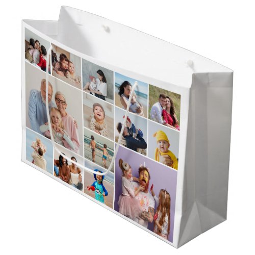 Create Your Own 14 Photo Collage Large Gift Bag