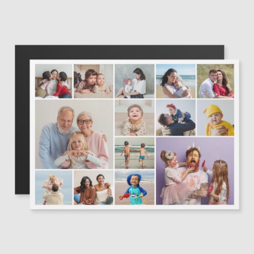 Create Your Own 14 Photo Collage Magnetic Card