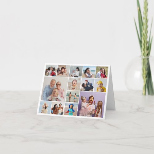 Create Your Own 14 Photo Collage Note Card