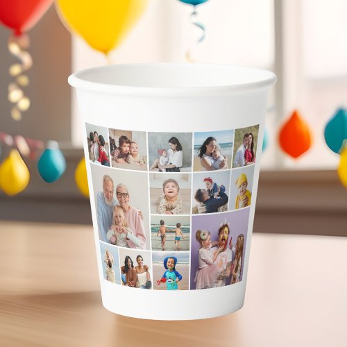 Create Your Own 14 Photo Collage Paper Cups