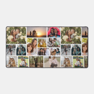 Create Your Own 14 Photo Collage Photo Block Desk Mat