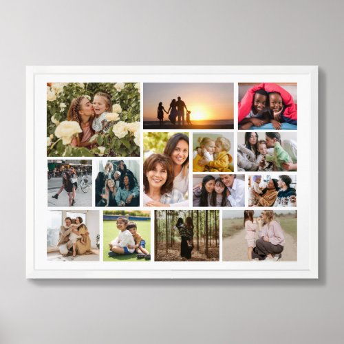 Create Your Own 14 Photo Collage Photo Block Framed Art