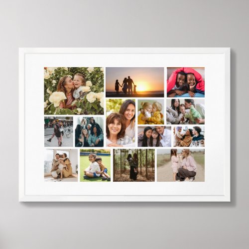 Create Your Own 14 Photo Collage Photo Block Framed Art