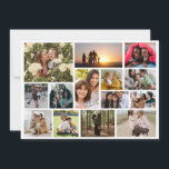Create Your Own 14 Photo Collage Photo Block Holiday Card<br><div class="desc">Elevate your memories with our 14 Custom Photo Collage – a personalized masterpiece that transforms your cherished moments into a visually stunning work of art. This meticulously crafted collage allows you to showcase four of your favorite photos in a harmonious arrangement, creating a captivating narrative that speaks to the heart....</div>