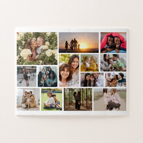 Create Your Own 14 Photo Collage Photo Block Jigsaw Puzzle