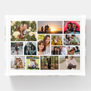 Create Your Own 14 Photo Collage Photo Block Paperweight