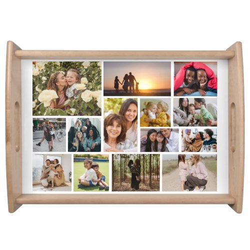 Create Your Own 14 Photo Collage Photo Block Serving Tray