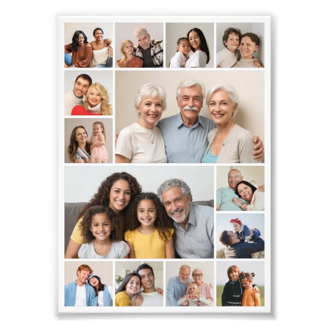 Create Your Own 14 Photo Collage Photo Enlargement Print (Front)
