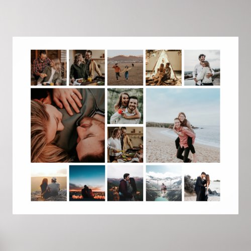 Create Your Own 14 Photo Collage Poster