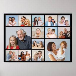 Create Your Own 14 Photo Collage Poster