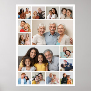 Create Your Own 14 Photo Collage Poster