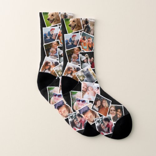 Create Your Own 14 Photo Collage Socks