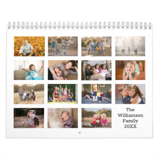 Create Your Own 15 Month White Cover Photo Calendar