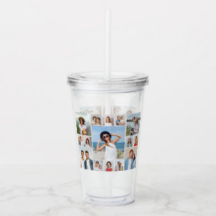 Create Your Own 15 Photo Collage Acrylic Tumbler