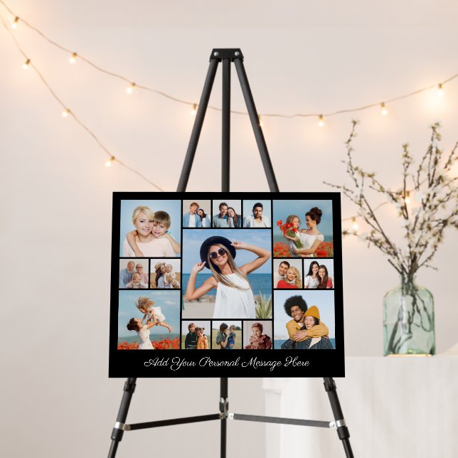 Create Your Own 15 Photo Collage Add Your Greeting Foam Board (In Situ (Stand))
