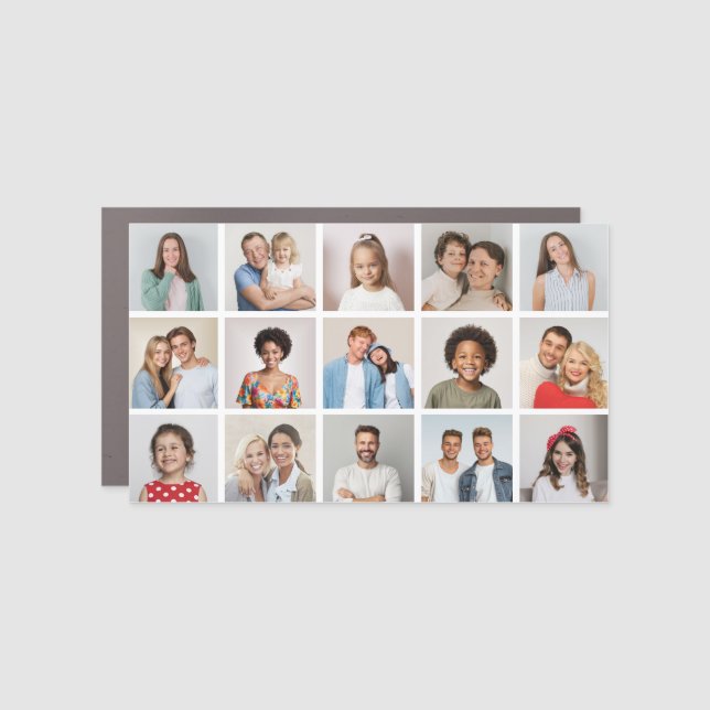 Create Your Own 15 Photo Collage Car Magnet (Front)