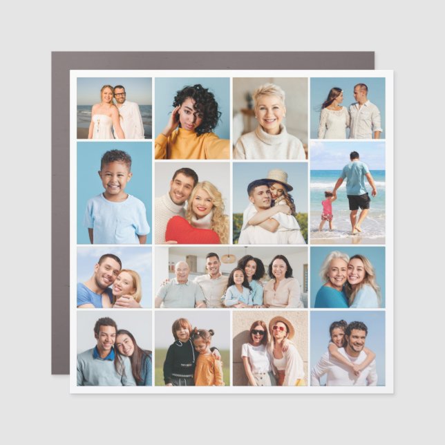 Create Your Own 15 Photo Collage Car Magnet (Front)