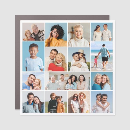 Create Your Own 15 Photo Collage Car Magnet