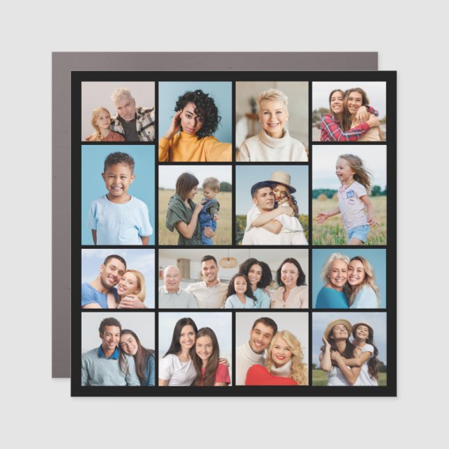 Create Your Own 15 Photo Collage Car Magnet (Front)
