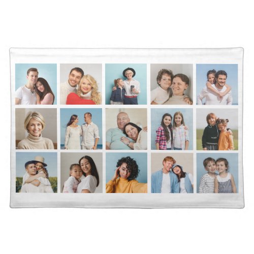 Create Your Own 15 Photo Collage Cloth Placemat