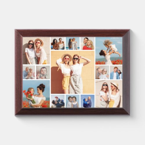 Create Your Own 15 Photo Collage Edit Color Plaque