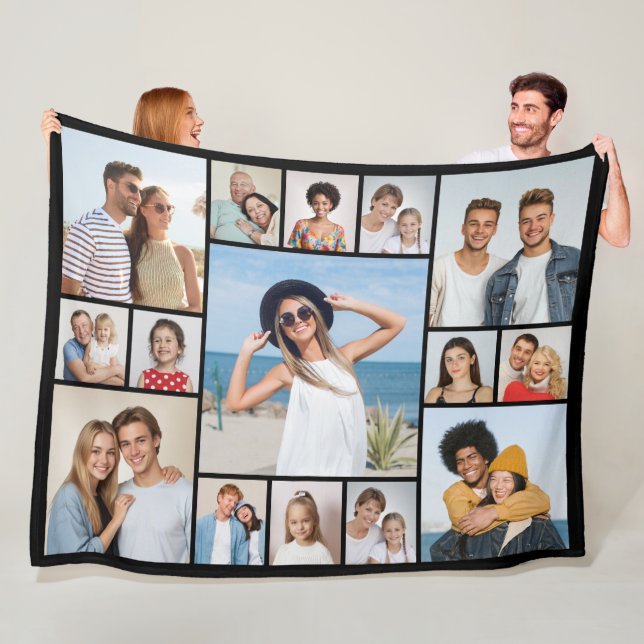 Create Your Own 15 Photo Collage  Fleece Blanket (In Situ)