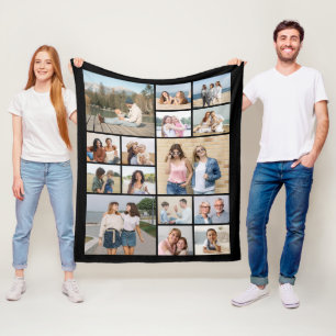 Create Your Own 15 Photo Collage Fleece Blanket