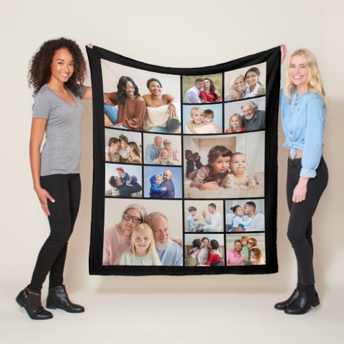 Create Your Own 15 Photo Collage Fleece Blanket