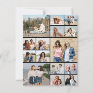 Create Your Own 15 Photo Collage Greeting Card