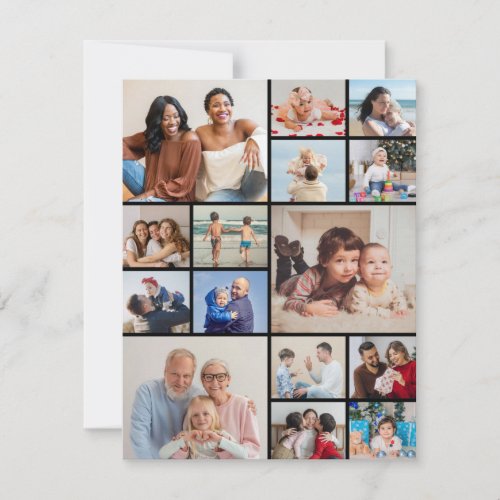Create Your Own 15 Photo Collage Greeting Card
