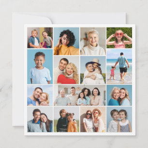 Create Your Own 15 Photo Collage Greeting Card